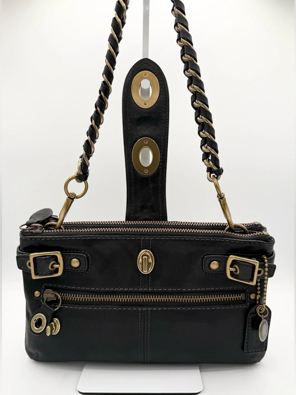 ❤️COACH LEGACY BRIDGET BRIDGIT BLACK LEATHER BAG VINTAGE Y2K 65TH ANNIVERSARY!❤️
